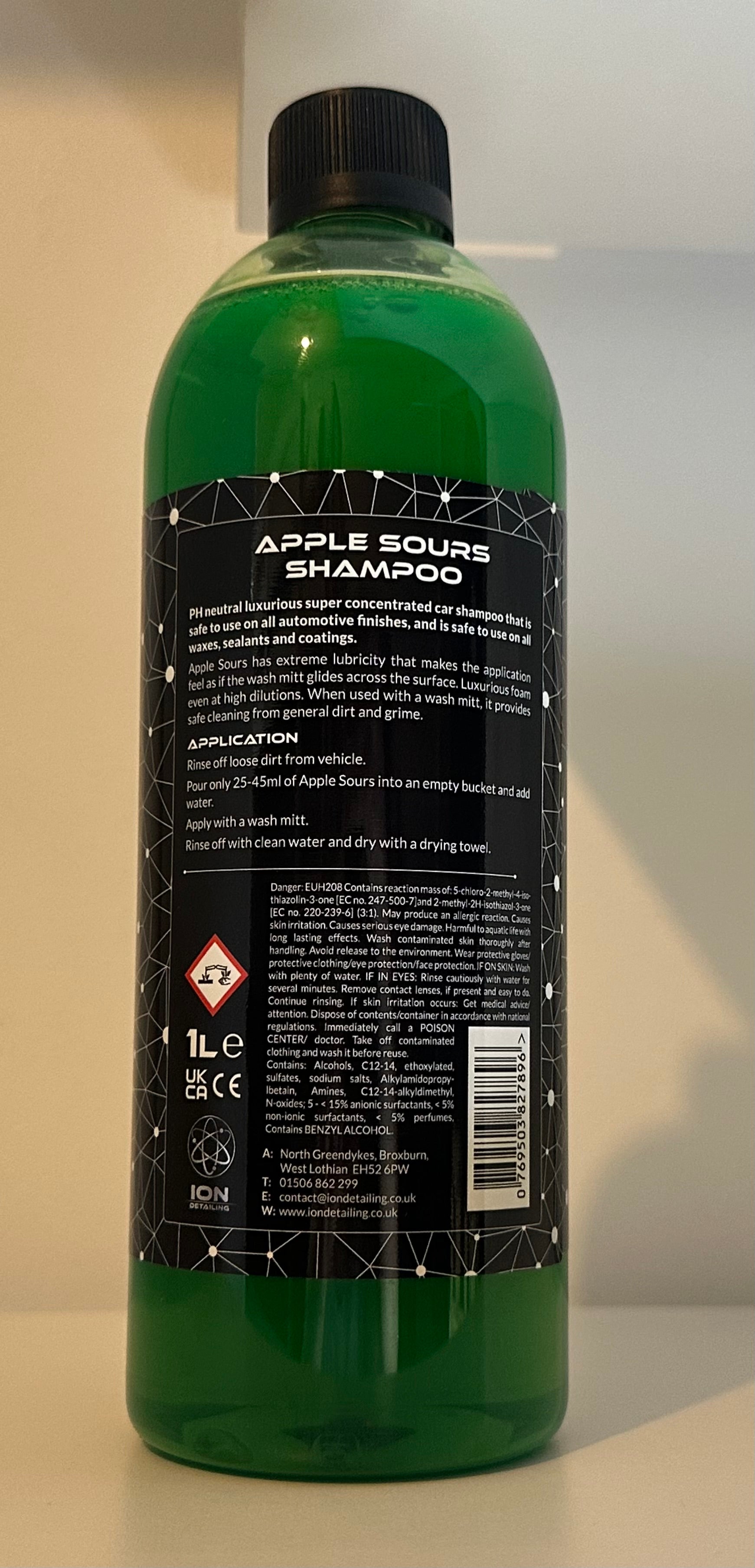 ION Detailing Apple Sour Shampoo – High Lubricity Contact Wash Shampoo