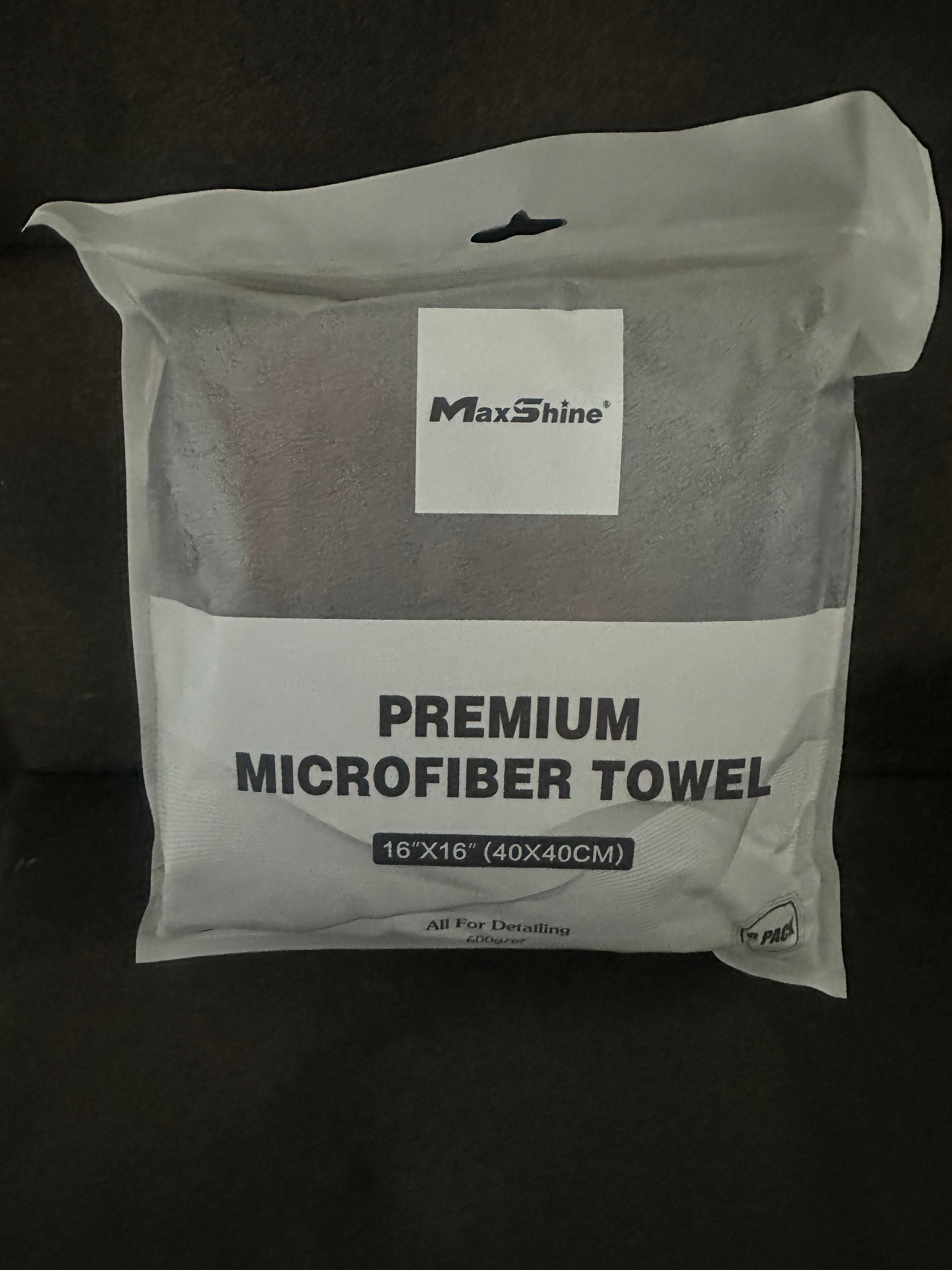 MaxShine 600GSM Plush Detailing Microfibre – Premium Dual-Pile 40×40cm