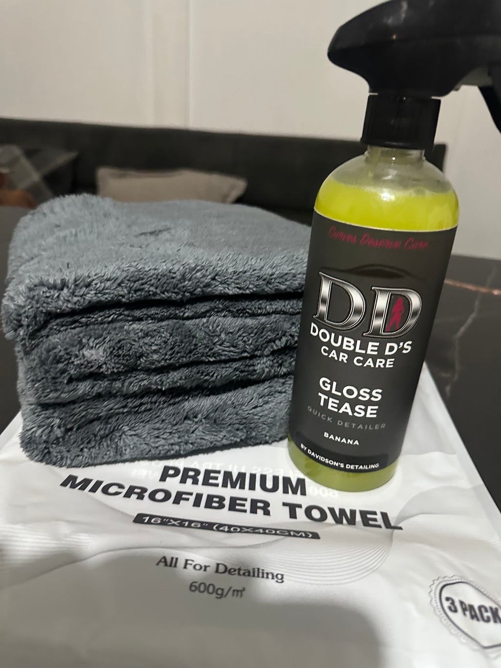 Gloss Tease + Premium Microfibre Cloths (3 Pack)